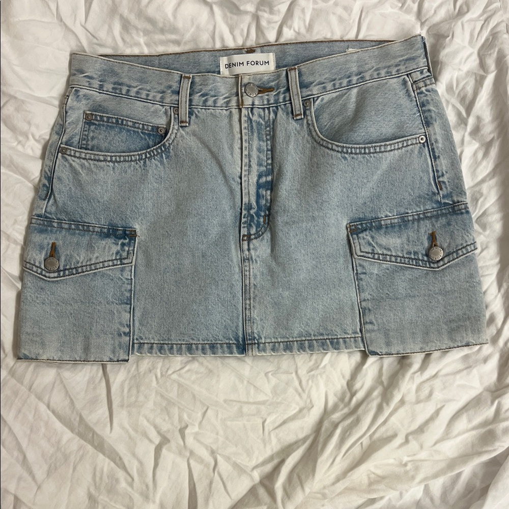 Denim Forum Sky Blue Mini Skirt